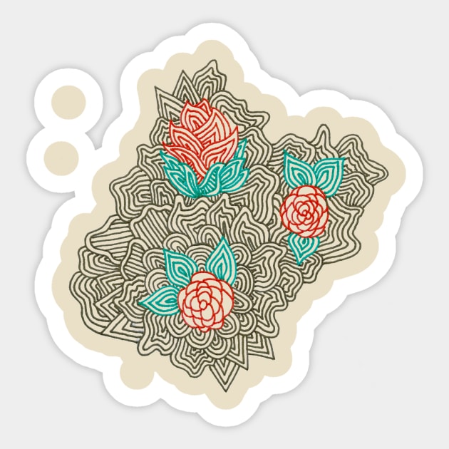 Flowery Sticker by PsychedelicDesignCompany